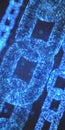Blockchain technology forming digital chain with data links Royalty Free Stock Photo