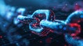 Blockchain technology forming secure digital chain with data encryption Royalty Free Stock Photo
