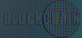 Blockchain text over oled screen macro pattern Royalty Free Stock Photo