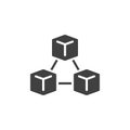 Blockchain vector icon