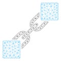 Blockchain Vector Mesh Carcass Model Royalty Free Stock Photo