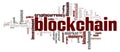 Blockchain word cloud Royalty Free Stock Photo