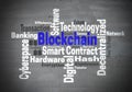 Blockchain word cloud concept Royalty Free Stock Photo