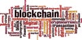 Blockchain word cloud Royalty Free Stock Photo