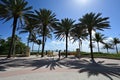 Blocked access to beach in Miami Beach, Florida during coronavirus pandemic beach closure.