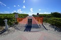 Blocked access to South Beach in Miami Beach, Florida during coronavirus pandemic beach closure. Royalty Free Stock Photo