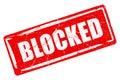 Blocked content rubber stamp Royalty Free Stock Photo