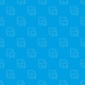 Blocked database pattern vector seamless blue Royalty Free Stock Photo