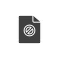 Blocked file document vector icon