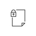 Blocked file outline icon