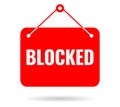 Blocked hanging vector sign