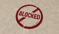 Blocked and permitted stamp and stamping Royalty Free Stock Photo