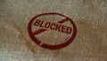 Blocked and permitted stamp and stamping Royalty Free Stock Photo