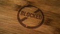 Blocked and permitted stamp and stamping Royalty Free Stock Photo