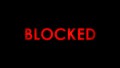 Blocked red message text Royalty Free Stock Photo