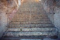 Blocked stairs in the Colosseum - landmark attraction in Rome, Italy