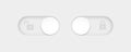 blocked and unlocked toggle switch buttons. Material design switch buttons set. Vector