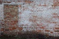 Blocked up a doorway or entryway in brick wall. Bricked up door. No exit. Old brick wall background.