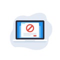 blocked web page, website vector icon