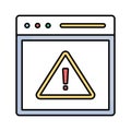 Blocked website Fill color vector icon which can easily modify or edit