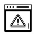 Blocked website half glyph vector icon which can easily modify or edit