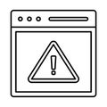 Blocked website Outline vector icon which can easily modify or edit