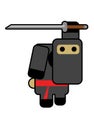 Blockhead ninja Royalty Free Stock Photo