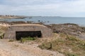 Blockhouse german blockhaus deutch in sea beach atlantic coast in VendÃÂ©e Island noirmoutier in France Royalty Free Stock Photo