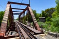 A blockhouse situated near a raliway crossing. Royalty Free Stock Photo