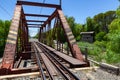 A blockhouse situated near a raliway crossing. Royalty Free Stock Photo