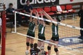 Blocking KP Brno - Volleyball Royalty Free Stock Photo