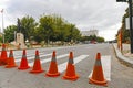 Roadblock for a race in Calarasi city Royalty Free Stock Photo