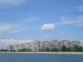 Blocks of apartments on Morii lake shore in Bucharest