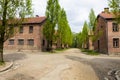 Blocks from Auschwitz concentration camp complex Royalty Free Stock Photo