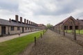 Blocks from Auschwitz concentration camp complex Royalty Free Stock Photo