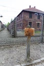 Blocks from Auschwitz concentration camp complex Royalty Free Stock Photo
