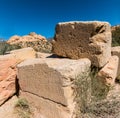 Blocks of Aztec Sandstone Near The Sandstone Quarry