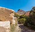 Blocks of Aztec Sandstone Near The Sandstone Quarry