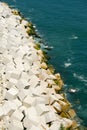 Blocks for the construction of the marina of Laredo, Cantabria, Spain. 2008 Royalty Free Stock Photo