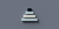 Blocks formed as a pyramid symbolizing a hierarchy - 3D rendered illustration Royalty Free Stock Photo