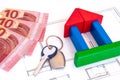 Blocks House Money Key Royalty Free Stock Photo