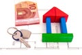 Blocks House Money Key Royalty Free Stock Photo