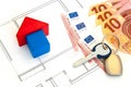 Blocks House Money Key Royalty Free Stock Photo