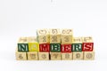 Blocks numbers 123 counting learning Royalty Free Stock Photo