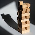 The blocks are rectangular with smooth edges, arranged in alternating layers Royalty Free Stock Photo