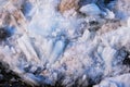 Fragments of river ice during ice drift. Ice texture on a spring day under the sun. Royalty Free Stock Photo