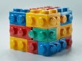 blocks stacked neatly together - metaphor for how to build your business Royalty Free Stock Photo