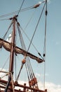 Blocks and tackles of a sailing vessel Royalty Free Stock Photo