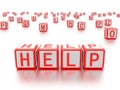 Blocks with the word help written on it. Royalty Free Stock Photo