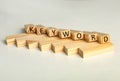 Blocks with word KEYWORD on table Royalty Free Stock Photo